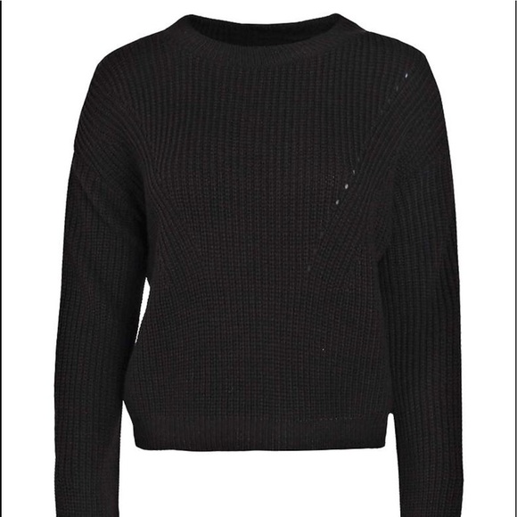 Boohoo open knit mock turtle neck jumper - Picture 3 of 7